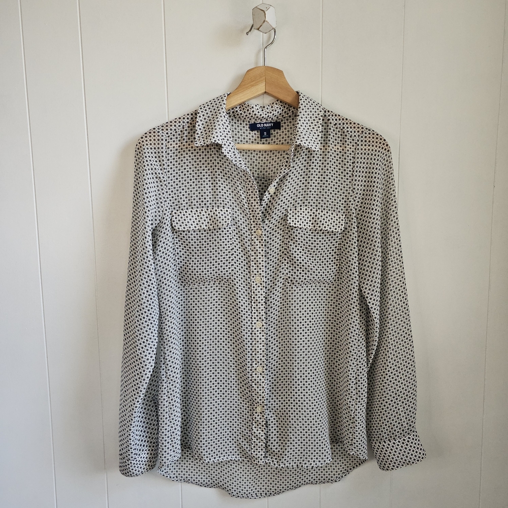 ☆ OLD NAVY Sheer Button-Down Blouse